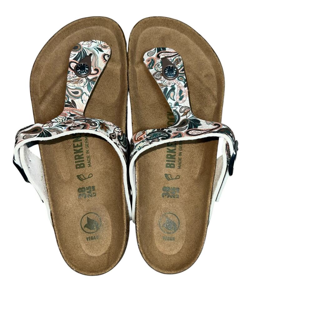 Birkenstock GIZEH Birko-Flor vegan Sandals Paisley Light Rose women's size 38